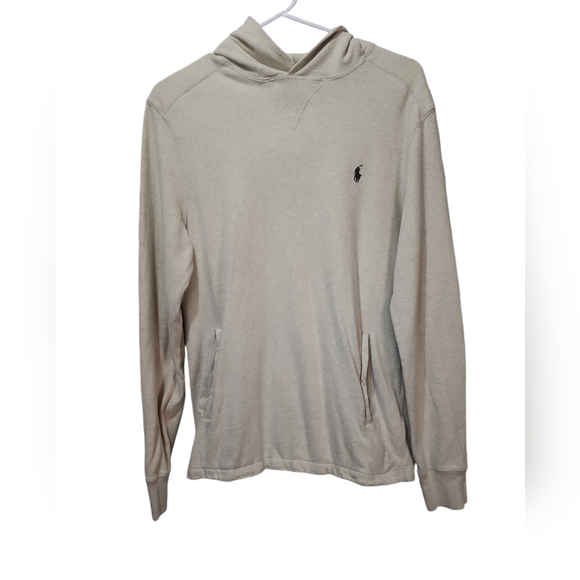 Ralph Lauren Tops - Ralph Lauren sm petite cream Hoodie pocket pouch no string